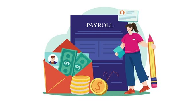 Payroll Salary Management Animation