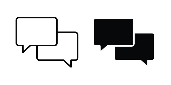 Talk bubble speech icon pack vectors for graphic projects.