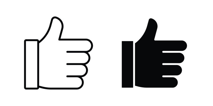 Thumb icon pack vectors for graphic projects.