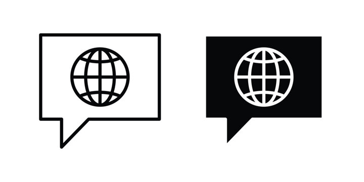 Translate icon pack vectors for graphic projects.