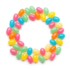 Obraz premium Colorful assortment of jelly candies arranged in a circle
