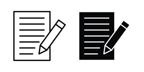 Writing icon pack vectors for graphic projects. © Bell