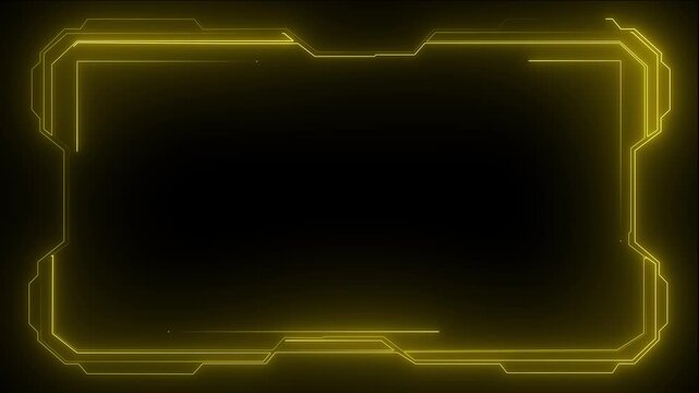 Abstract technology Hud frame background. Computer interface Hud motion texture. futuristic pattern for modern . 4k motion video. Technology HUD Loop Animation. Frame border element. HUD viewfinder