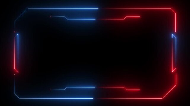 Hud Frame Digital Technology Sci-fi Frame Interface. HUD concept design of frame with brackets, equalizers, data, futuristic elements.4k animation video.