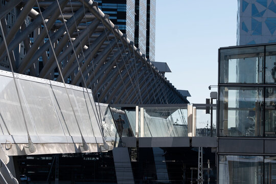 Steel and glass bridge architecture shapes modern urban Oslo with crisp lines and a transparent structure designed for connection and daily passage