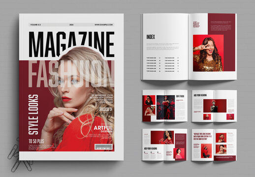 Luxury Fashion Magazine Editorial Template Layout