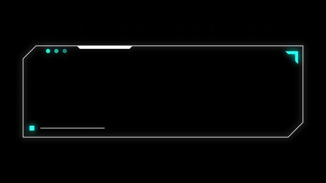 Minimal futuristic HUD frame with corner accent