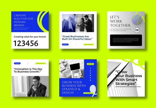 Modern Corporate Marketing Business Social Media Post Template Design