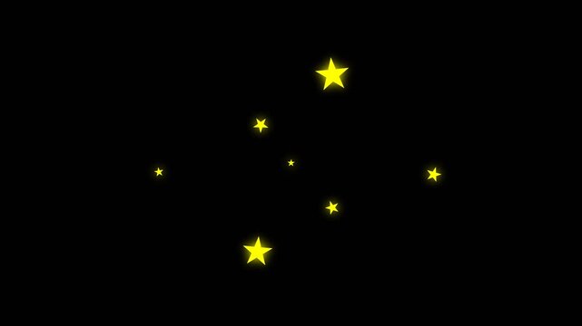 Twinkling cartoon stars and glitter FX, twinkle star glitter sparkle, comic manga flashes, flat smoke bursts, and sparkle pop-up animations, and cartoon shine effects on green screen. 4k