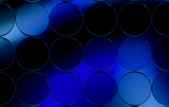 Geometric Cobalt Blue Metallic Cylinder Grid Abstract Background
