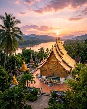 Wat Xieng Thong at Sunset &ndash; Luang Prabang, Laos