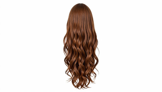 Luxurious long brown curly hair