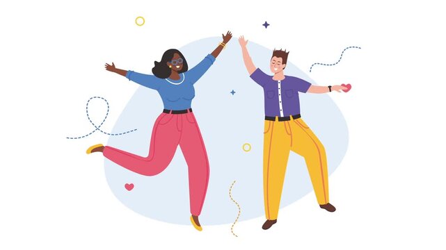 Extrovert Social Energy Happy Lifestyle Animation