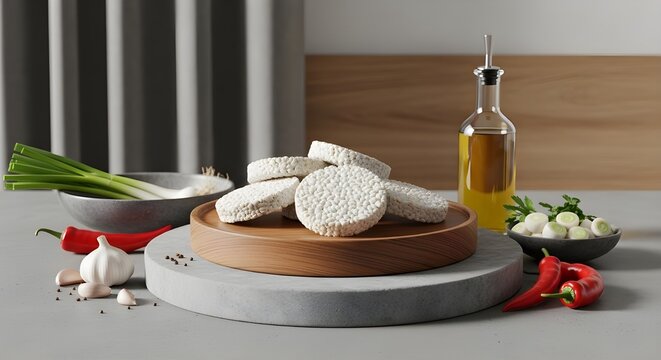 Kue putu bulat diatas piring 