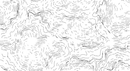 Abstract topographic map background, vector terrain illustration, black lines on white, geographic texture, landscape pattern © AnisaSahana