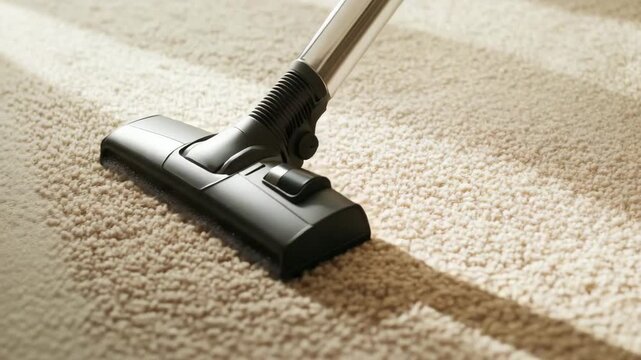 Home Cleaning Concept with Vacuum on Soft