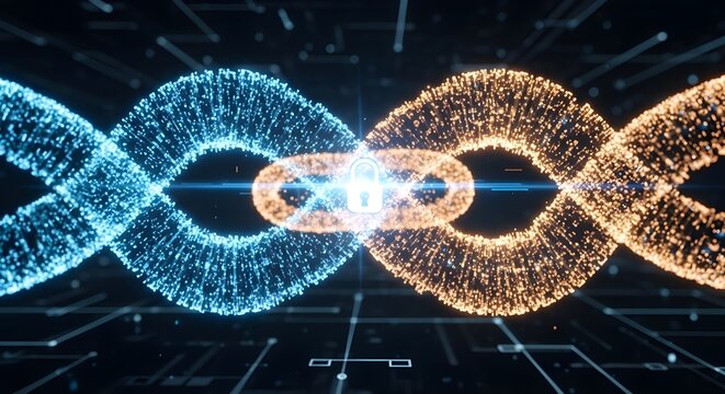 Digital blockchain lock securing cyber data network