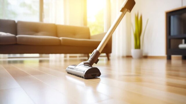 Modern Home Cleaning with Vacuum Cleaner