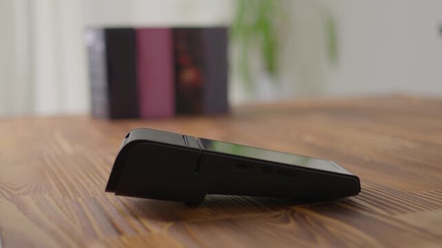 Contactless Mobile Payment with Smartphone on POS Terminal, NFC Transaction Approval Concept