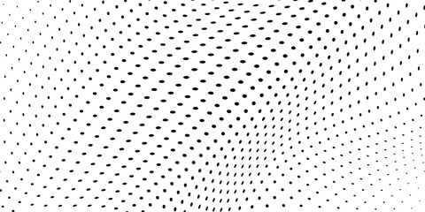 Naklejka premium Abstract wave black dots halftone circle on white. Wallpaper or comic pop art style