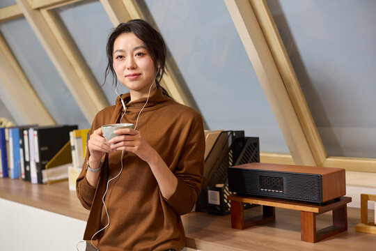 The workplace's relaxation corner offers a peaceful retreat