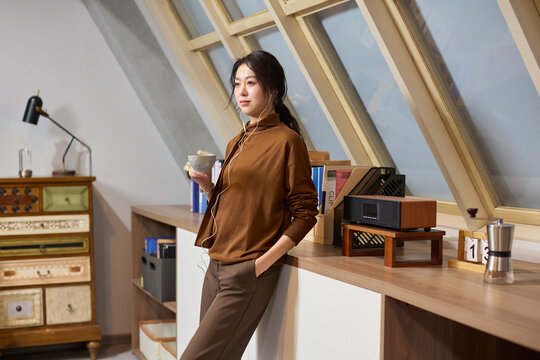 The workplace's relaxation corner offers a peaceful retreat
