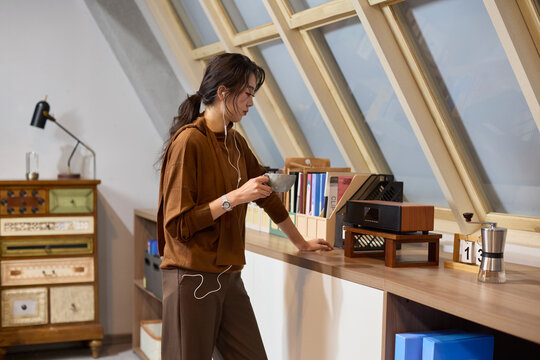 The workplace's relaxation corner offers a peaceful retreat