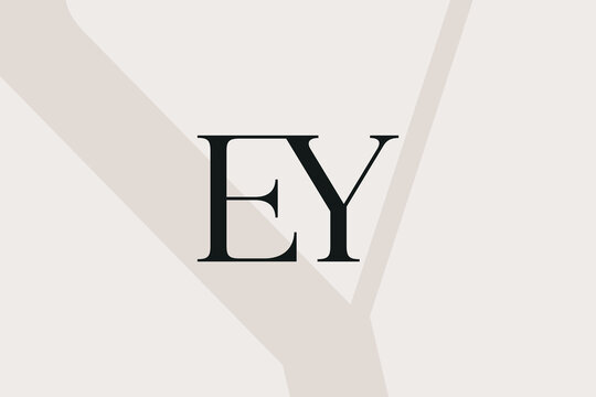 EY or YE letter logo icon design. Classic style luxury initials monogram.