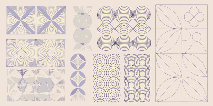 intricate line based patterns with symmetrical designs on beige background high quality professional detailed modern