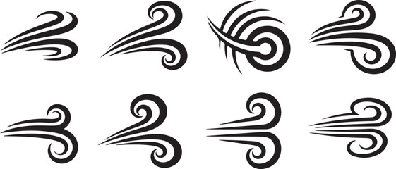 Fototapeta premium Black ribbon curls and swirls design vector illustration Vector