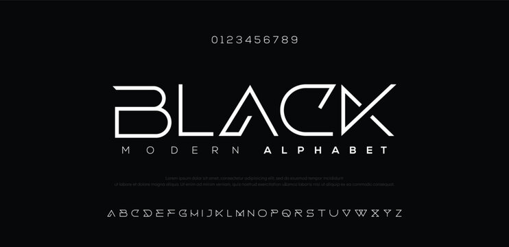 
Black, Minimal abstract alphabet fonts and numbers. elegant Lettering for fashion and digital thin line abstract font typography. vector illustration 