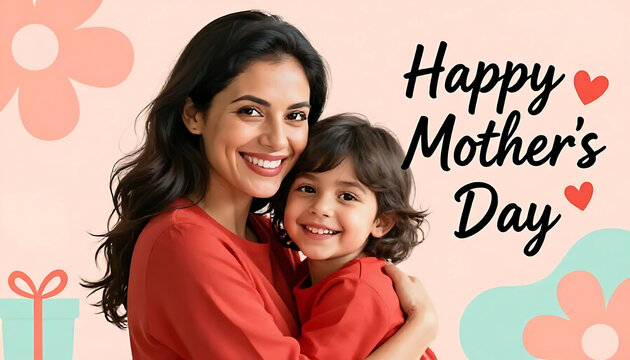 Happy mother's day a loving portrait of a mother and child