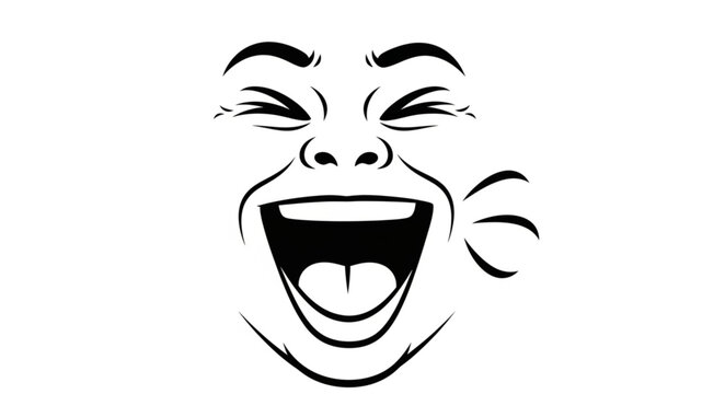 Laughing Face Emoji Icon.