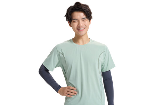 Happy energetic man in sportswear