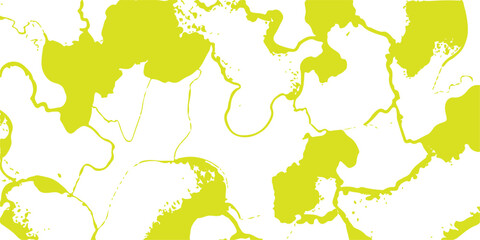 Vector illustration of a seamless pattern with green leaves shaped into a world map and globe symbol for a geography atlas design © SUMAYAAKTER