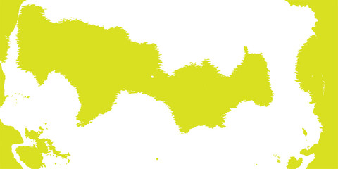 Abstract vector illustration of green paint splashes forming a 3d world map with country borders and land silhouettes representing global geography and nations © SUMAYAAKTER