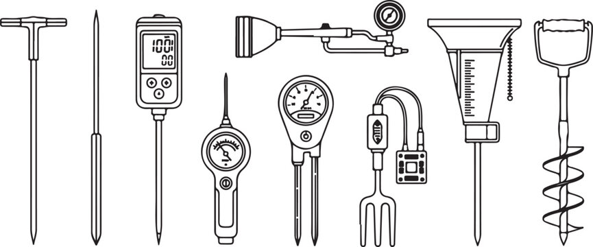 Vector collection of kitchen utensils and measurement tools Vector