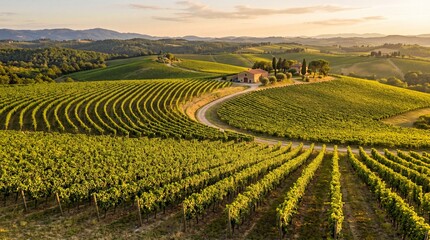 Rolling Green Vineyard Hills © Nisar