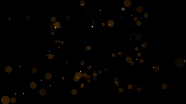 Golden bokeh particles animation, glowing light orbs background, cinematic sparkle bokeh effect, luxury gold particles motion, abstract light bokeh animation, festive glowing dots, elegant particle