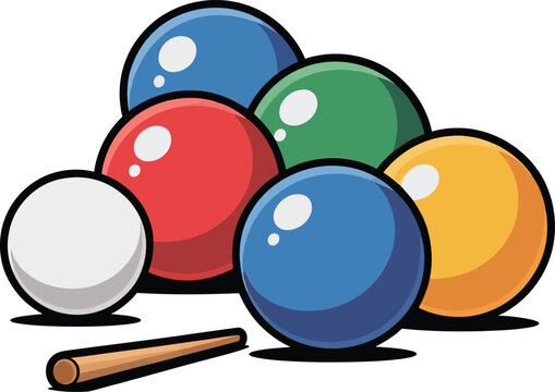 Cute cartoon a illustrator vector bocce