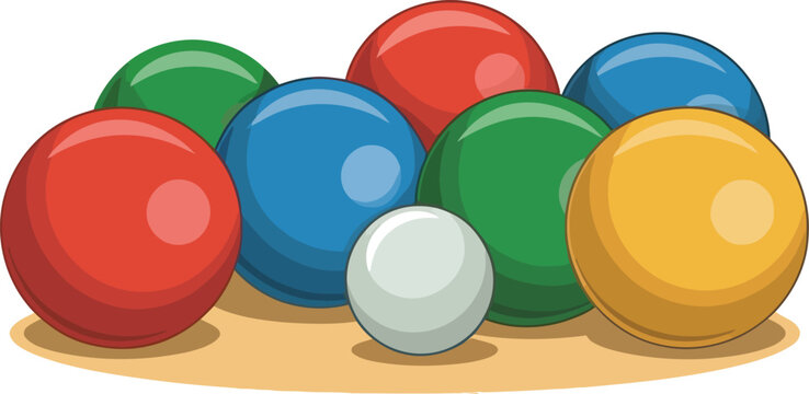 Cute cartoon a illustrator vector bocce
