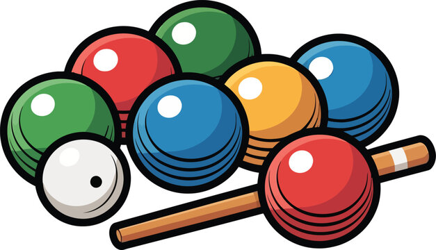 Cute cartoon a illustrator vector bocce