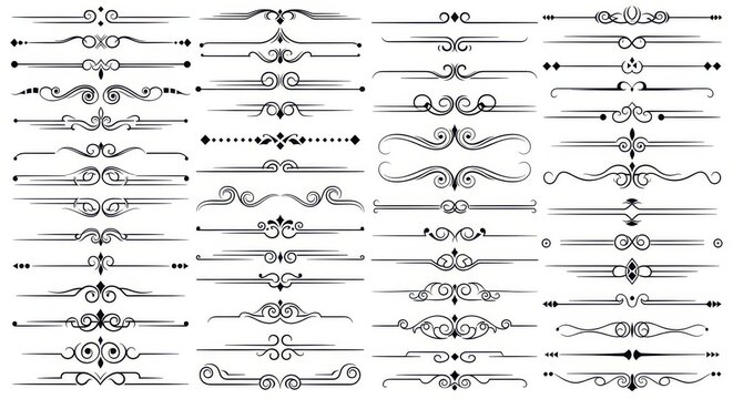 Elegant black and white decorative border designs collection