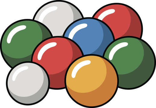 Cute cartoon a illustrator vector bocce