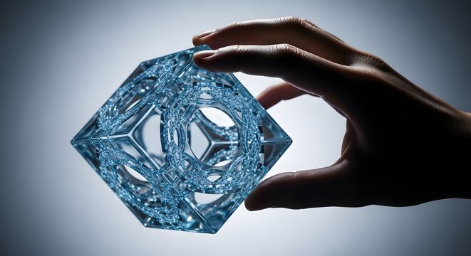 The cullinan dream a magnificent blue diamond held in hand