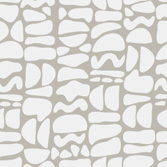 Abstract Stone Shapes colorway, Decorative seamless pattern. Repeating background. Tileable wallpaper print. © Elbieta