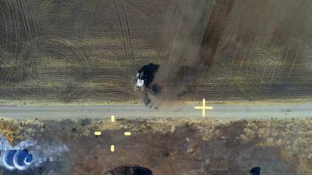 White pickup truck emitting engine smoke, slowing and veering off road, trailer detaching, skidding