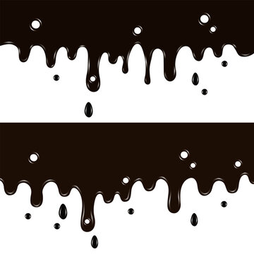 Black paint drips and splashes isolated on white. grunge liquid texture with flowing drops and stains. ink drip, paint splash, liquid flow, grunge texture, abstract background