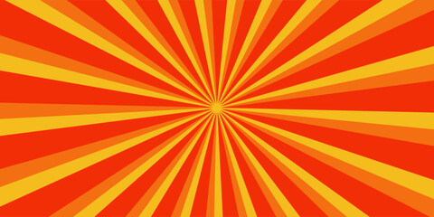 Obraz premium Autumn color sun rays background. Abstract orange sun rays design wallpaper. Colorful swirling lines for templates. modern vector illustrator, website, textures,