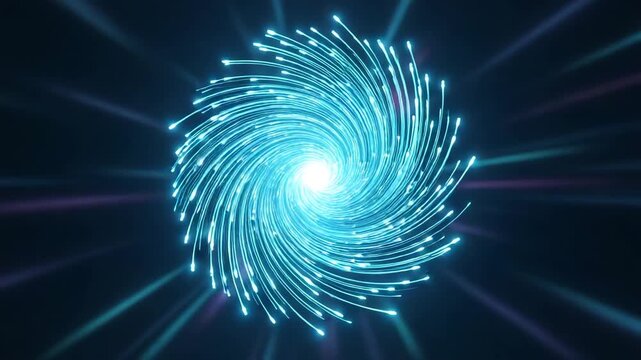 Hyperspace Lightspeed Jump Through Cosmic Tunnel | 4K Sci-Fi Warp Speed Travel, Acceleration and Deceleration Seamless Loop